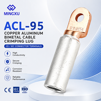 Cosses de sertissage bimétalliques/bimétaliques cuivre-aluminium ACL-95 de l'usine Mingxu pour câbles électriques, connecteurs CE/IEC