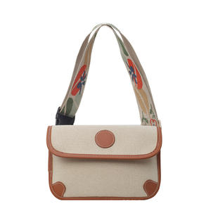 Venta al por mayor directa de fábrica: Bolso de lona para mujer, de un solo hombro, estilo casual, con correas anchas, a la moda. - Product Image 1