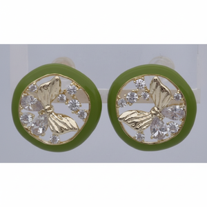 Stile religioso alla moda delle donne in lega di alta qualità orecchini con zircone unico disegno alfabeto per il partito - Product Image 1