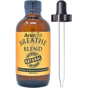 Private Label OEM 100% Pure Natural Breathe Smooth Ease Essential Oil Blend Breathing Easy Good Sleep