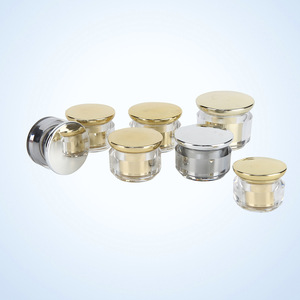 Lujo Shuangkong alta calidad en forma de hongo plata oro transparente crema lata crema acrílico loción contenedor - Product Image 4