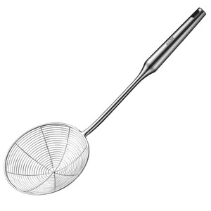 Passoire en acier inoxydable 304 à long manche anti-brûlure pour nouilles, raviolis et fritures - Product Image 2