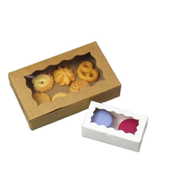 Boîte en carton blanc, boîte cadeau, emballage personnalisé, boîte en papier blanc avec fenêtre en PET, boîte à donuts