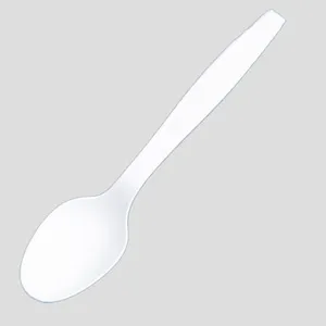 7英寸玉米淀粉重型叉刀勺一次性生物降解塑料餐具套装