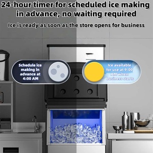 Máquina de Hielo Totalmente Automática con Compresor de Alta Potencia, Máquina de Cubitos de Hielo con Temporizador de <span class=keywords><strong>24H</strong></span> para Cafetería - Product Image 4