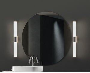 Applique murale LED moderne en tube métallique pour salle de bain, chambre, hall d'entrée, toilettes, salon, avec éclairage haut/bas pour miroir, Or/Noir - Product Image 5