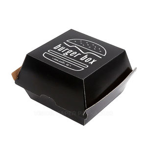 Cajas de Hamburguesas de Papel Recubierto Biodegradable de Grado Alimenticio, Venta al Por Mayor de Fábrica, Personalizadas, Plegables y Desechables - Product Image 5