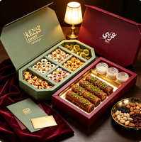 Boîte cadeau de luxe personnalisée pour Baklava du Moyen-Orient, dattes, chocolat, emballage Ramadan, noyaux confits, fruits secs, forme ovale