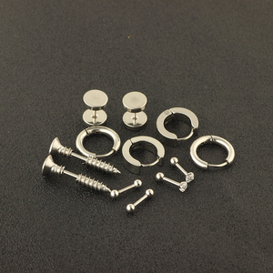 In Acciaio Inox Ear Studs Cartilagine <span class=keywords><strong>Trago</strong></span> <span class=keywords><strong>Orecchini</strong></span> A Cerchio 16G Spina Barelle Corpo Helix <span class=keywords><strong>Piercing</strong></span> Gioielli - Product Image 6