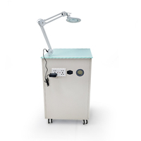 Custom Mobile Dental Cabinet Furniture 3 DrawerStainless Steel Cabinet with Magnifying Glass
