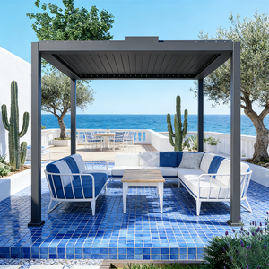 Pergola motorisée en aluminium à lames orientables, étanche, pour <span class=keywords><strong>plage</strong></span> et complexe hôtelier, <span class=keywords><strong>6x3</strong></span> et 6x4 mètres - Product Image 1