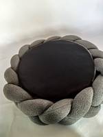 Coussin rond pour animaux de compagnie, en laine et éponge, tissé, doux, lavable, avec housse amovible, confortable pour l'hiver, pour chiens, chats et petits animaux