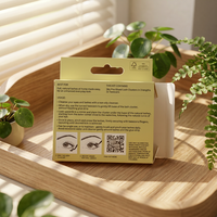 Boîte d'emballage pour cils en carton imprimé quadricolore, écologique, biodégradable et recyclable, avec fenêtre