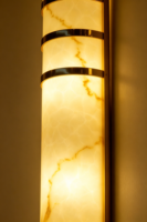 Nouvelle applique murale en albâtre de style chinois, texture marbrée artistique, lampe murale LED, luminaire décoratif oriental