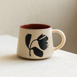 Taza de Desayuno de Gran Capacidad con Diseño Floral Minimalista y Colores Vibrantes para Hogar u Oficina, para Café, Té o Agua, Venta al Por Mayor - Product Image 4
