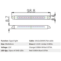 Bande lumineuse LED étanche 12V multicolore pour moto
