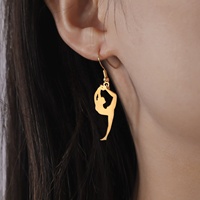 Boucles d'oreilles série de gymnastique artistique en acier inoxydable gymnaste Ballet danse en forme de boucles d'oreilles à la mode sport bijoux cadeau