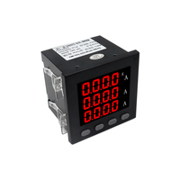Ampèremètre LED triphasé 96*96mm Afficheur numérique Panneau de mesure avec transformateur de courant 50A 100A 150A 200A
