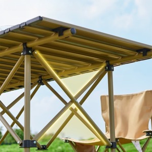 <span class=keywords><strong>Set</strong></span> Completo di Tavolo Pieghevole e Sedie per Campeggio, Attrezzatura da Picnic con Tavolo Arrotolabile - Product Image 6
