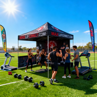 Systèmes d'abris commerciaux, ingénierie experte, gazebos robustes avec des cadres en acier durables, auvent imperméable, impression promotionnelle