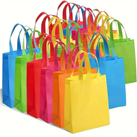 Sac fourre-tout pliable en toile non tissée personnalisé, motif dessin animé Halloween, pour bonbons et friandises, avec bandoulière, imperméable et réutilisable