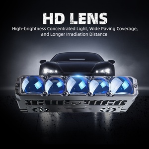 SANVI New S500 Car Auto Led Grille <b>Lights</b> 75w 108w 5500k Blue Lens Fog Lamp <b>Work</b> External Auxiliary <b>Lights</b> - Product Image 2