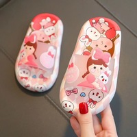 Sandales d'été pour enfants Mules Bébé Garçons Filles Cartoon Sandales pour bébé Talons plats Chaussons solides Cartoon Sandales de jardin pour enfants Chaussures