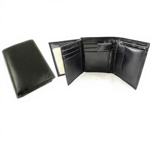 Top Selling <b>Men's</b> Genuine Leather Open <b>Slim</b> Waterproof <b>Wallets</b> Wholesale Fashion Luxury Durable Daily Use Letter Embroidery BS - Product Image 3