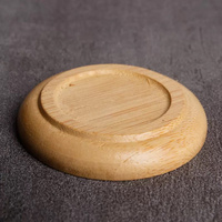 Vente en gros de mini-assiettes rondes en bambou, de haute qualité, écologiques, gravées, modernes, faites à la main, pour sauce