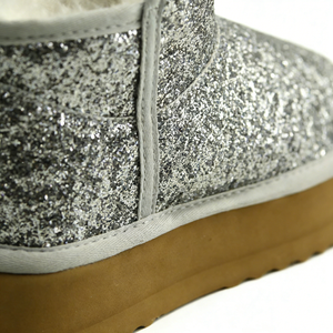 Wholesale OEM/ODM Silver Glitter Snow <strong>Boots</strong> Winter Warm <strong>Boots</strong> Thick Rubber Sole <strong>Sparkly</strong> Fashion Shoes Factory Direct Sale - Product Image 6