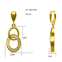 Collier pendentif QX en argent sterling 925 plaqué or 18 carats avec zircone cubique entrelacée, pendentif pavé, fournisseur d'usine de bijoux en gros