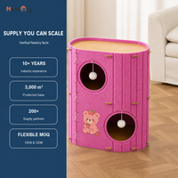 En gros Arbre à chat universel toutes saisons rose pâle en feutre multicouche, tendance, écologique, avec maison-caverne, lit et structure d'escalade, lavable