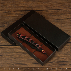 Barbería de alta calidad para hombre, mango plegable, clásico, corte de barba, afeitadora, negra, recta, nuevo diseño - Product Image 2