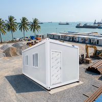 Maison conteneur préfabriquée en kit, assemblage rapide, bâtiment modulaire, construction en bord de mer, hébergement pour travailleurs, bureau