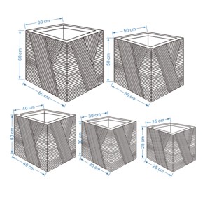 Bac à plantes carré en béton GRC <span class=keywords><strong>l</strong></span>éger, enduit <span class=keywords><strong>d</strong></span>'époxy, moderne, résistant aux UV, respectueux <span class=keywords><strong>de</strong></span> <span class=keywords><strong>l</strong></span>'environnement, résistant au froid, pour la maison et le jardin - Product Image 4