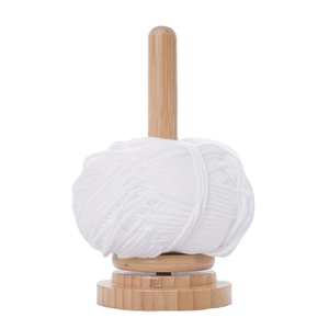 Wood Yarn Stand Home <b>Braided</b> Yarn Spool Storage Table Top Rotary Ball Winder Fashion Sewing Kit <b>Accessory</b> - Product Image 1