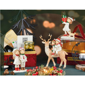 Grifo diseñado resina <span class=keywords><strong>Rein</strong></span> Deer Pc para Navidad decorativo Reno Mesa hecha a mano decoración del hogar - Product Image 6