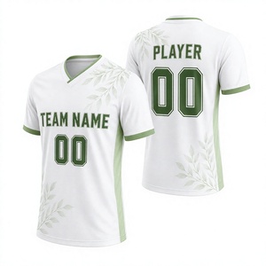 เสื้อฟุตบอลทีมแข่งขันแบบกำหนดเอง พิมพ์ลายดิจิทัลตามสั่ง ระบายอากาศได้ดี น้ำหนักเบา เสื้อแข่งขันฟุตบอล คอวี ผลิตจากโพลีเอสเตอร์ 100% - Product Image 1