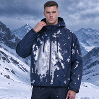 Veste coupe-vent personnalisée OEM Streetwear à fermeture éclair, imperméable, réactive à la température, en nylon pour homme, idéale pour le ski