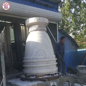 أوعية الزهور ذات الأعمدة الخاصة بالحدائق, أوعية من الجرانيت أو الرخام لتزيين الحدائق ، تُستخدم مع الزهور/النبات الأخضر - Product Image 2