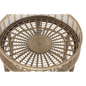 Set di 2 tavolini laterali in rattan con dimensioni 61x61x64 cm e 49,5x51 cm - Product Image 3