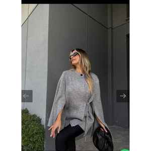 Cárdigan Casual con Lazos 1572, Estilos Largo y Corto, Decoración Bordada, Cierre de Botones, Cuello con Lazo, Material de Cachemira para Primavera - Product Image 1