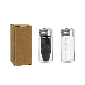 Mini scatola di filo interdentale portatile con biodegradabile 30M rotolo di filo interdentale bottiglia di vetro di mais di bambù filo di carbone menta <span class=keywords><strong>Micro</strong></span> cera - Product Image 5