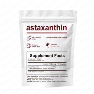 LDJ OEM özelleştirilmiş astaksantin Softgels 120 sayımları yetişkinler için 12mg astaksantin antioksidan kardiyovasküler göz sağlığını destekler - Product Image 2