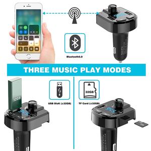 Adaptador Inalámbrico para Auto BT36, <span class=keywords><strong>Kit</strong></span> para Auto con Transmisor FM Bluetooth, Llamadas Manos Libres, Reproductor de Música, Compatible con Tarjeta TF y Memoria USB - Product Image 5