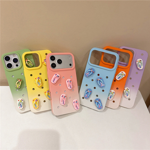 Coque de téléphone rigide ajourée effet dégradé amusant pour iPhone 17 Pro Max / 16 Pro Max / 15 / 14 / 13 Pro - Product Image 1