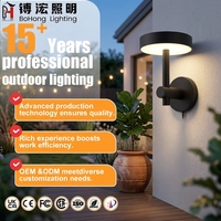 Lampes solaires murales d'extérieur personnalisables populaires, angle de faisceau de 120°, 10W, CRI 80, LED en aluminium, étanches IP65, éclairage décoratif de jardin