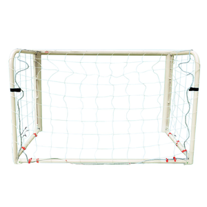 Buts de football miniatures en aluminium Barret Pair 1,5x1m, tubes de 80 mm, structure arrière pliable, filets et piquets inclus - Product Image 2