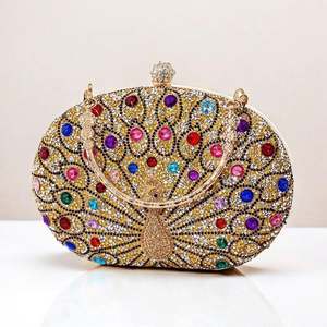 Bolsos de Mano de Cristal para Fiesta de Bodas, Bolso de Mano de Metal con Pedrería, Bolso de Mano Elegante para Mujer, Bolso de Aleación con Forma de Canasta, Bolso de Perlas - Product Image 3