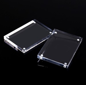 Cadre <span class=keywords><strong>photo</strong></span> magnétique moderne en acrylique transparent de 5,2*7,6 cm, format personnalisé, prix abordable, avec insertion d'image pour réfrigérateur - Product Image 1